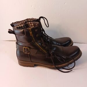 Bruro maxc men's military motorcycle combat boots size 11